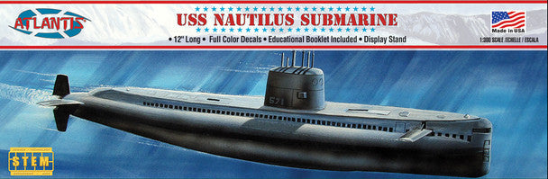 Atlantis USS Nautilus SSN-571 nuclear submarine 1:300 STEM model kit
