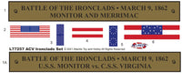 Atlantis Monitor and Merrimack L77257 included decal sheet