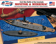 Atlantis Civil War Monitor and Merrimack ironclad ships diorama model kit