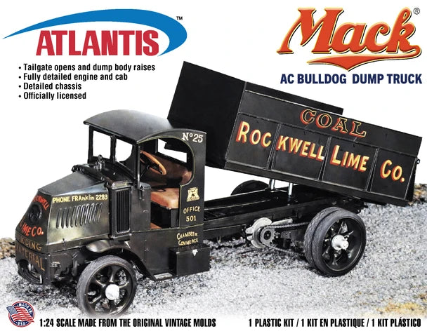 Atlantis 1926 Mack AC Bulldog dump truck 1:24 model kit