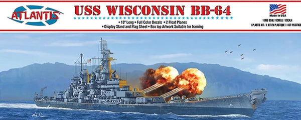 Atlantis USS Wisconsin BB-64 Iowa-class battleship 1:665 model kit