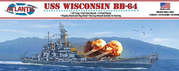 Atlantis USS Wisconsin BB-64 Iowa-class battleship 1:665 model kit