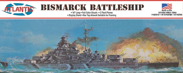 Atlantis German Bismarck battleship 1:618 model kit