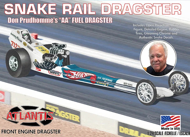 Atlantis Don The Snake Prudhomme front-engine dragster 1:24 model kit