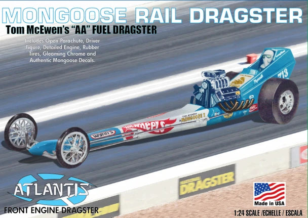 Atlantis Tom Mongoose McEwen front-engine dragster 1:24 model kit