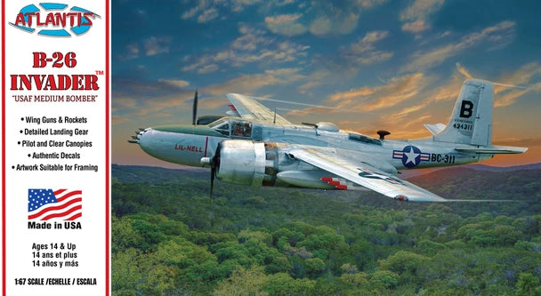 Atlantis Douglas B-26 Invader USAF 1:67 model kit