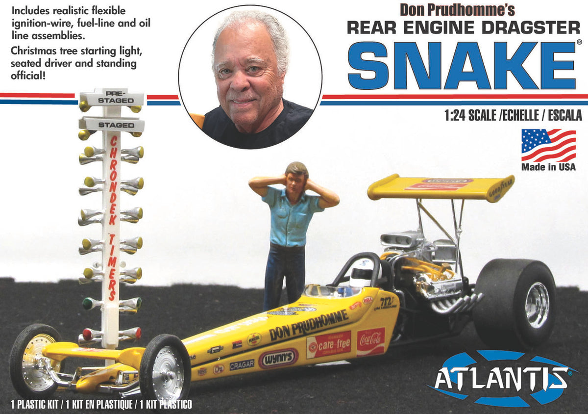 Atlantis Don The Snake Prudhomme rear-engine dragster 1:24 model kit