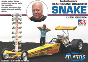 Atlantis Don The Snake Prudhomme rear-engine dragster 1:24 model kit