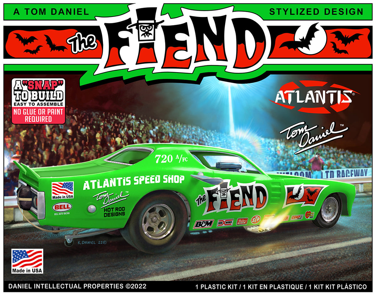 Atlantis Tom Daniel The Fiend Funny Car 1:32 snap model kit