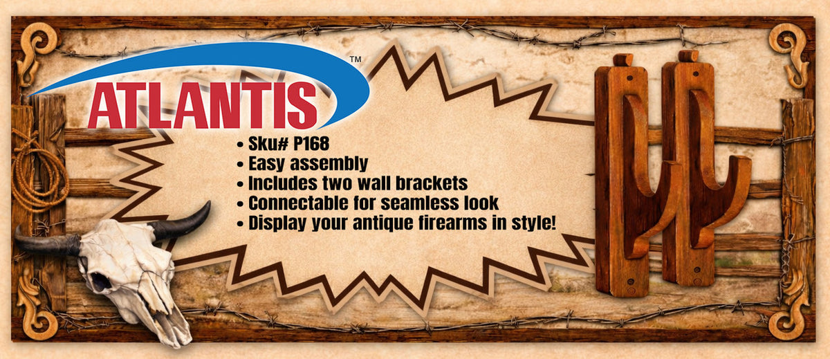 Atlantis P168 1:1 rifle rack wall mounts two-piece set