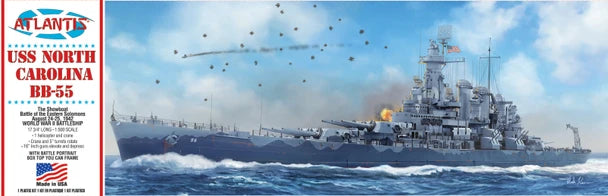 Atlantis USS North Carolina BB-55 The Showboat 1:500 battleship model kit