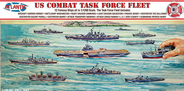 Atlantis U.S. Combat Task Force Fleet 12-ship 1:1200 model kit set
