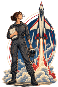 Vintage Aviation Pin-Up T-Shirt – Edition 10 artwork close-up