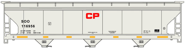 Accurail 2116 Soo Line Canadian Pacific 3-bay ACF covered hopper HO scale