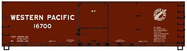 Accurail 81782 Western Pacific 40-foot double-sheathed wood boxcar HO scale