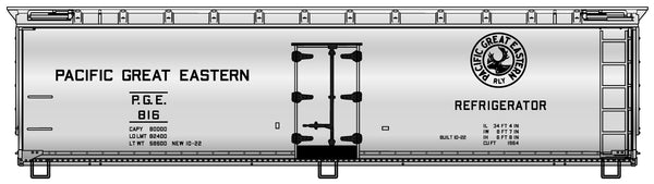 Accurail 81803 Pacific Great Eastern 40-foot wood reefer HO scale
