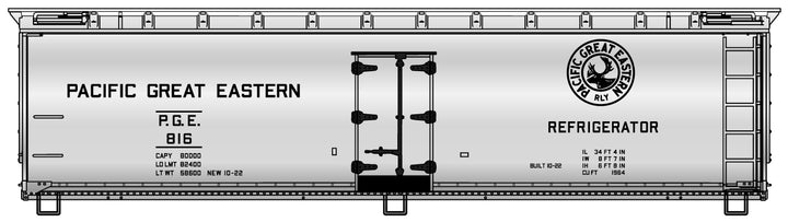 Accurail 81803 Pacific Great Eastern 40-foot wood reefer HO scale