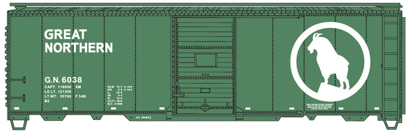 Accurail 81811 Great Northern Glacier Green 40-foot steel boxcar #6038 HO scale