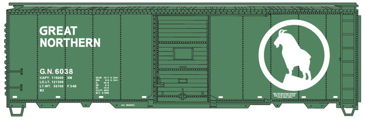 Accurail 81811 Great Northern Glacier Green 40-foot steel boxcar #6038 HO scale