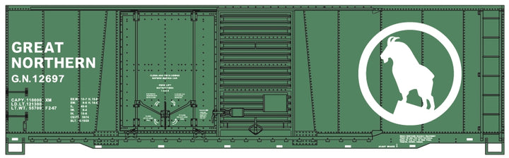 Accurail 81813 Great Northern Glacier Green 40-foot combination-door boxcar #12697 HO scale