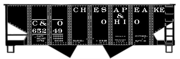 Accurail 81863 Chesapeake and Ohio 55-ton panel-side hopper #63897 HO scale