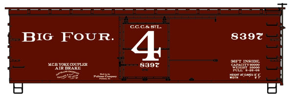 Accurail 81891 Big Four CCC&StL 36-foot wood boxcar #8397 HO scale