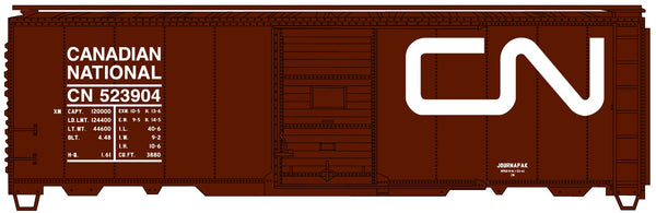 Accurail 81931 Canadian National 40-foot steel boxcar #523904 HO scale