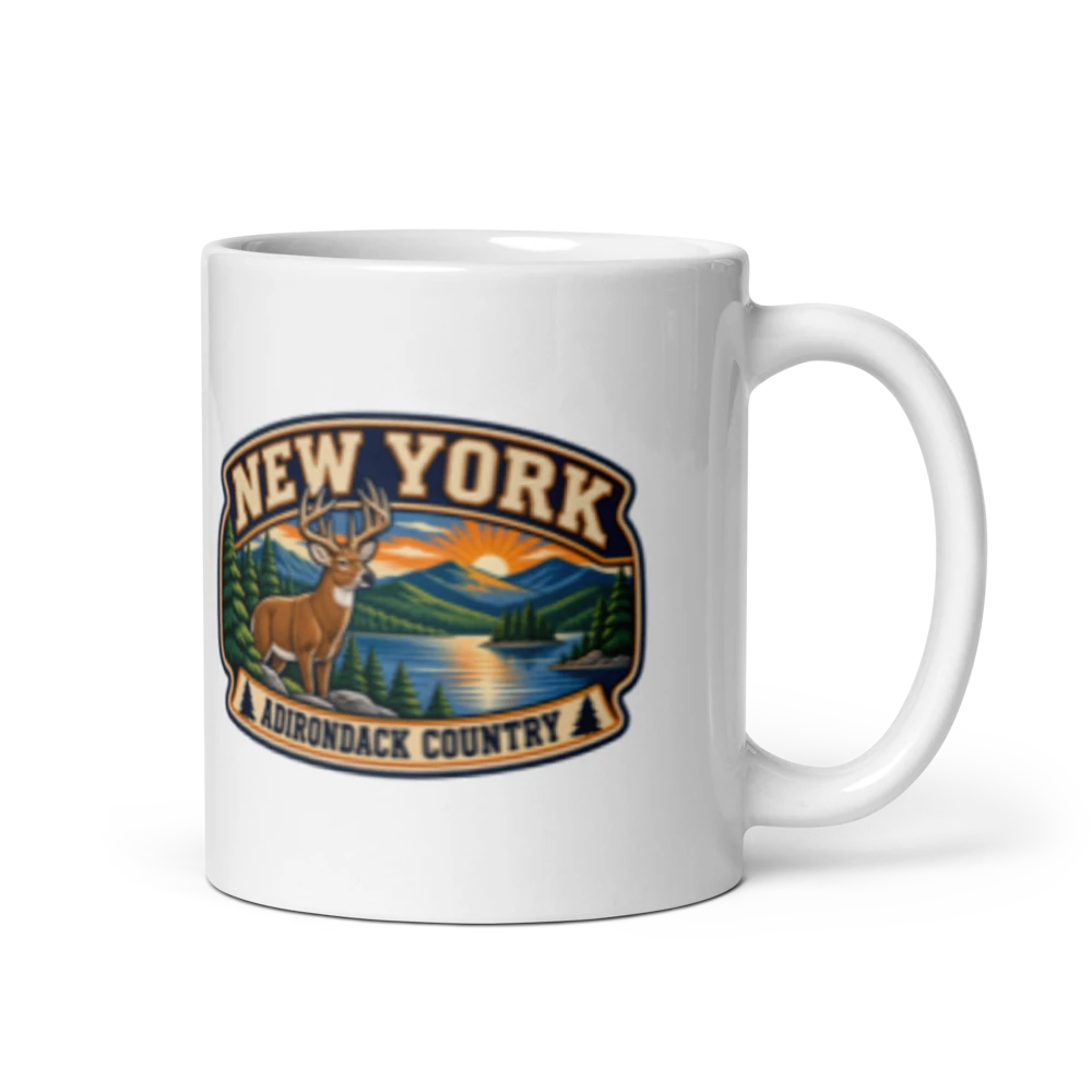 New York Heritage Badge Coffee Mug – 11 oz product mockup