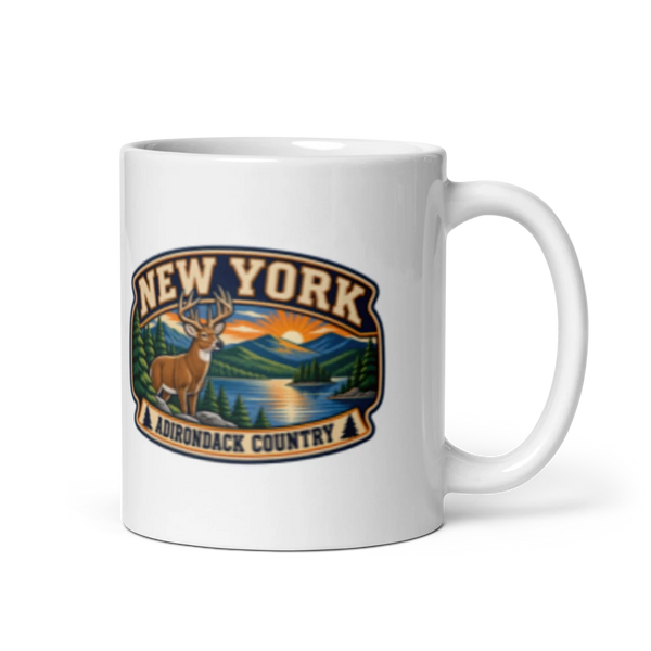New York Heritage Badge Coffee Mug – 11 oz product mockup