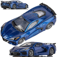 AFX Corvette C8 Riptide Blue Metallic HO slot car