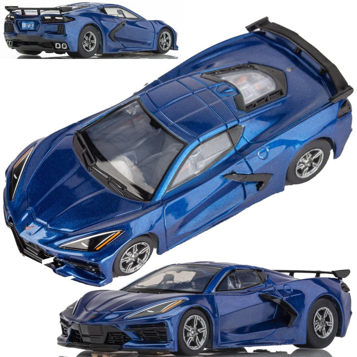 AFX Corvette C8 Riptide Blue Metallic HO slot car