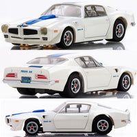 AFX 1970 Pontiac Firebird Trans Am white and blue HO slot car