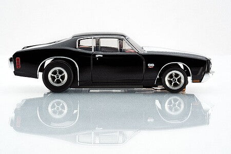 AFX 22118 1970 Chevrolet Chevelle LS6 SS 454 black and white HO slot car