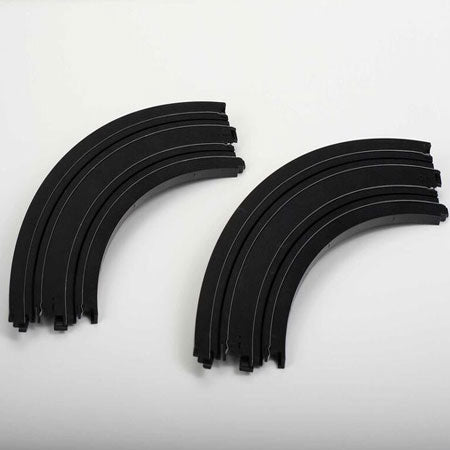 AFX 9-inch 1/4 radius curve HO slot car track pair