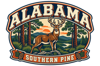 Alabama Southern Pine heritage badge embroidery artwork