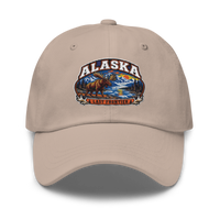 Alaska embroidered dad hat in Stone