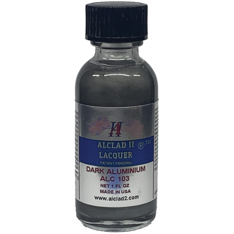 Alclad II ALC-103 Dark Aluminium 1 oz model paint bottle