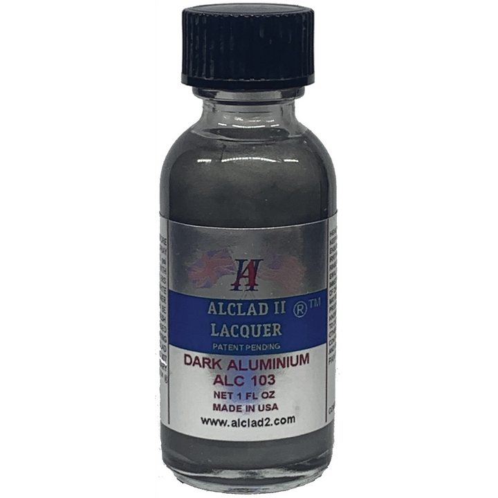 Alclad II ALC-103 Dark Aluminium 1 oz model paint bottle