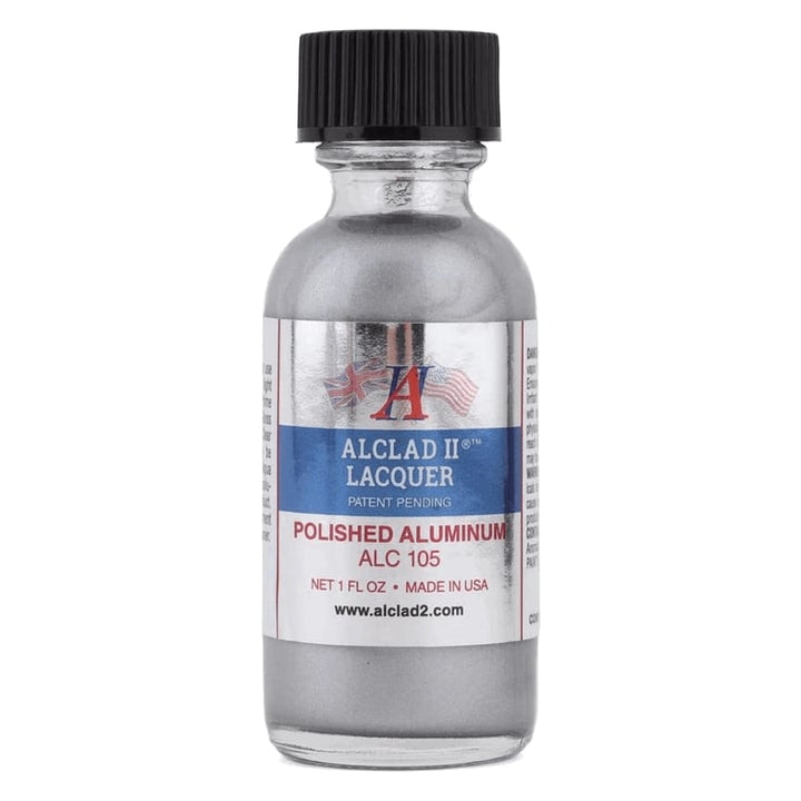 Alclad II ALC-105 Polished Aluminium 1 oz model paint bottle