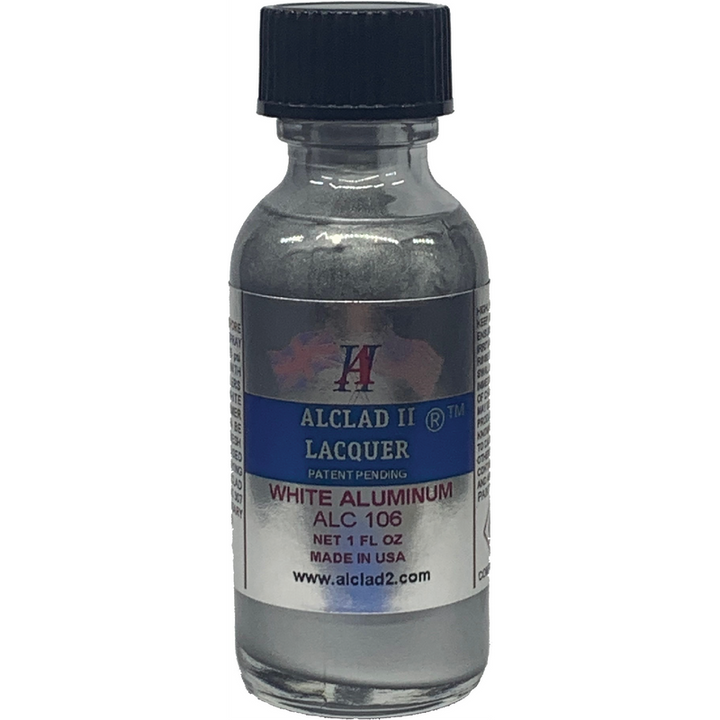 Alclad II ALC-106 White Aluminium 1 oz model paint bottle