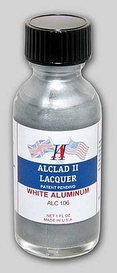 Alclad II ALC-106 White Aluminium 1 oz model paint bottle alternate view