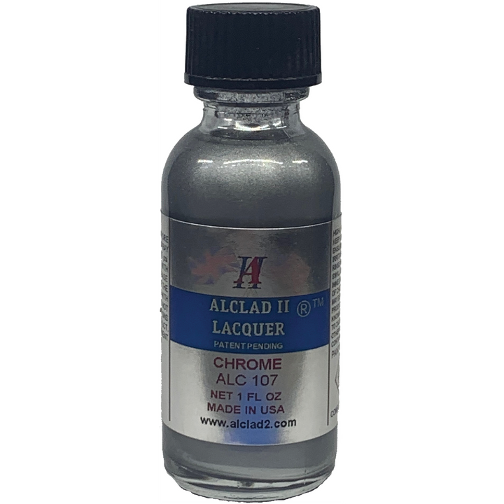 Alclad II Chrome for Plastic High-Shine Lacquer Paint 1 oz ALC-107 front product view