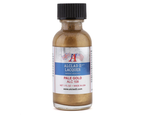 Alclad II ALC-108 Pale Gold 1 oz lacquer bottle