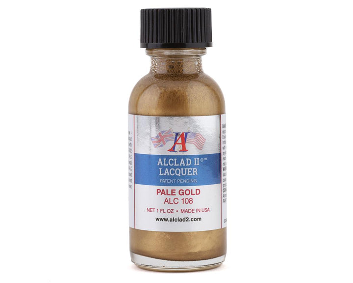 Alclad II ALC-108 Pale Gold 1 oz lacquer bottle