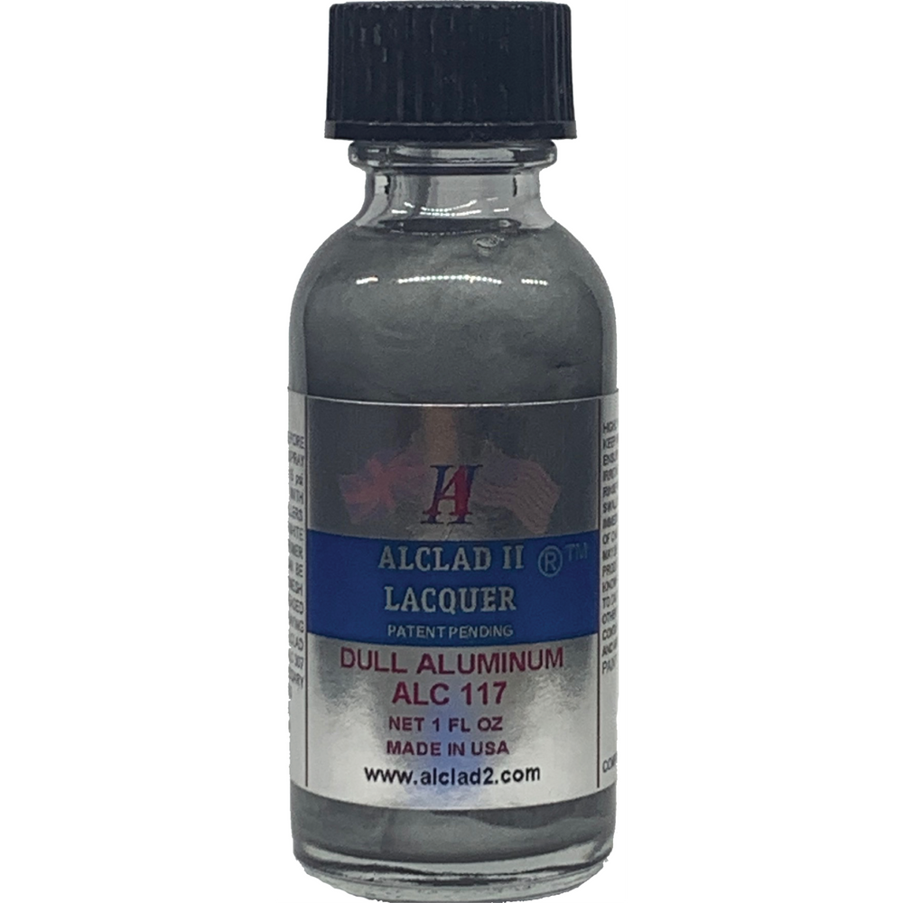 Alclad II ALC-117 Dull Aluminum 1 oz lacquer bottle