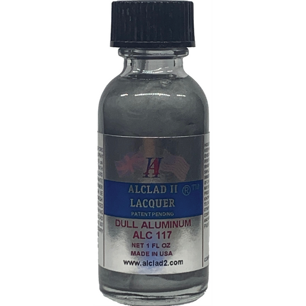 Alclad II ALC-117 Dull Aluminum 1 oz lacquer bottle