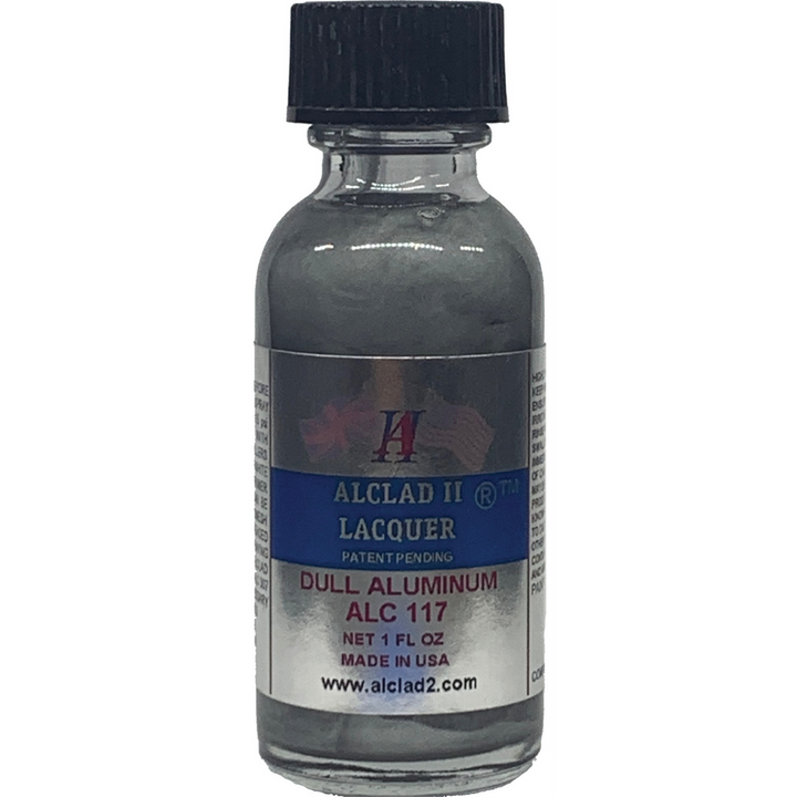Alclad II ALC-117 Dull Aluminum 1 oz lacquer bottle