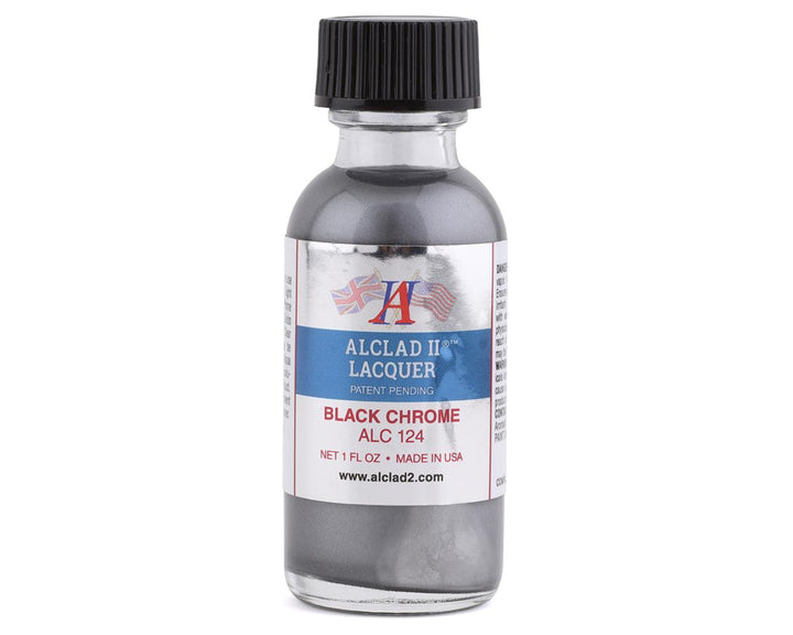 Alclad II ALC-124 Black Chrome 1 oz lacquer bottle