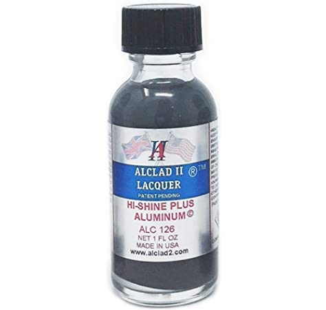 Alclad II ALC-126 Hi-Shine Plus Aluminum 1 oz lacquer bottle