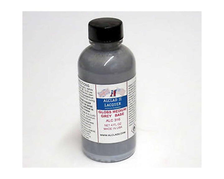 Alclad II ALC316 Gloss Medium Grey Base 4 oz exact product view